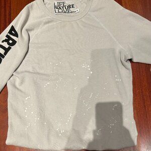 FREECITY Artists Wanted Gray Bleached Hockney Strikes Raglan Sweatshirt